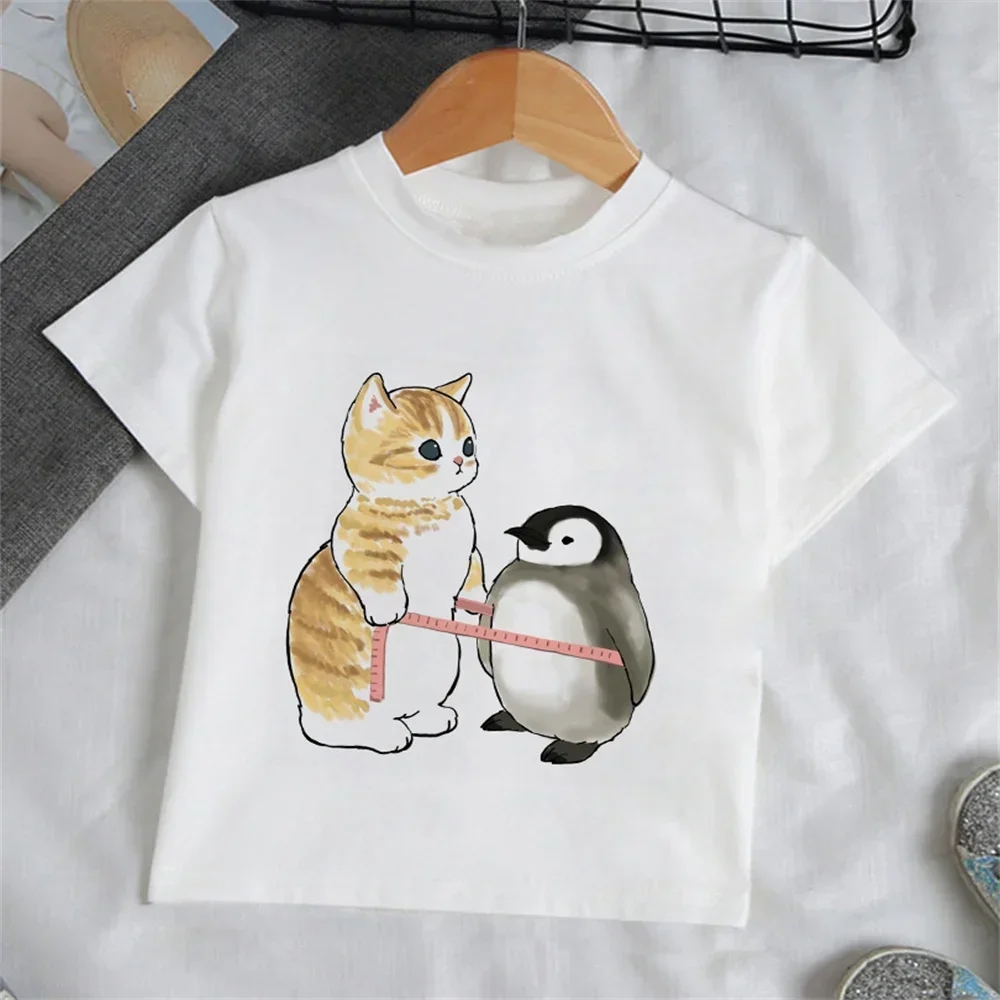 Baby Clothing For Summer - Children Clothes Girl Cartoon Cat T-Shirt