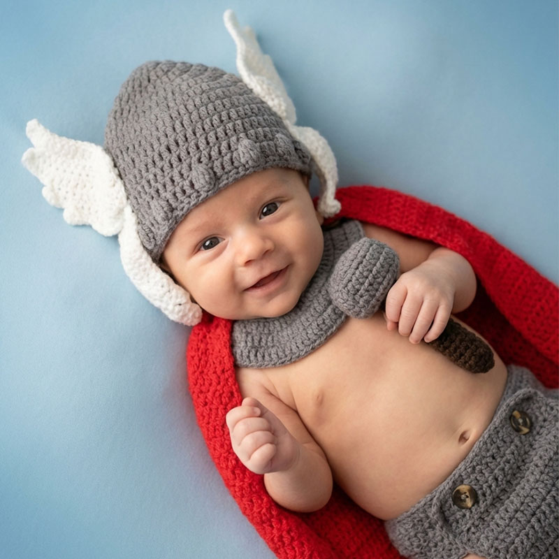 Baby Clothing Sets Boy - Newborn Photography Props Thor Baby Costume
