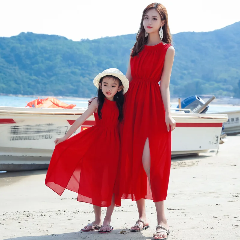 Mom and Girl Baby Vacation Loo - Baby Clothing In Summer 评论和价格