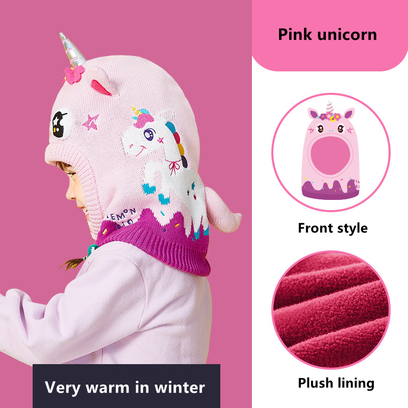 Kids Hat Scarf Gloves Set 3D D - Baby Hat Beanie 评论和价格
