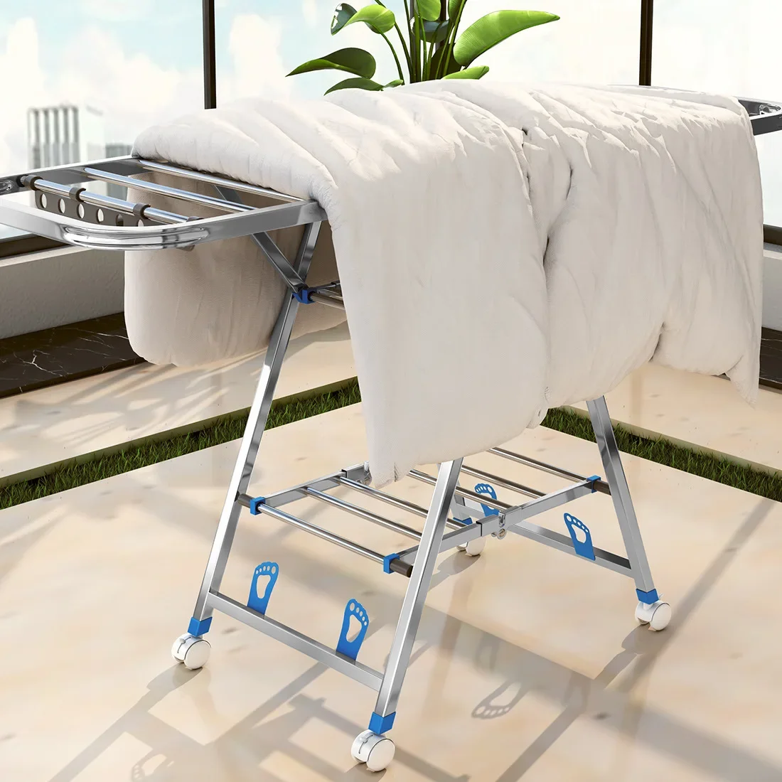 Stainless steel drying clothes - Baby Clothing Rack 评论和价格