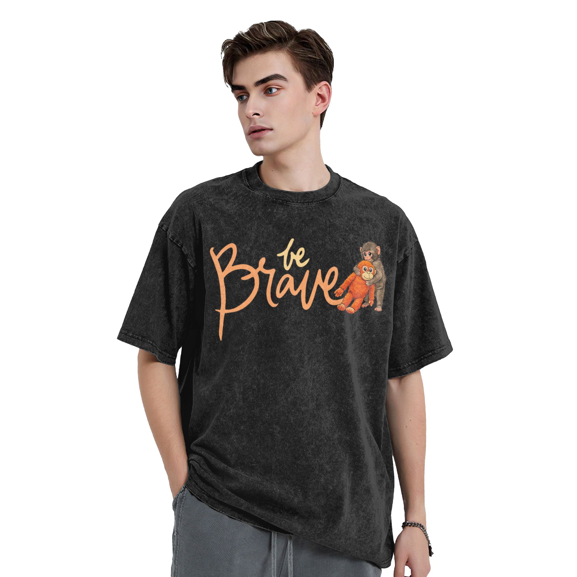 Mens T Shirt Punch Baby Monkey - Baby Zoo Clothing 评论和价格