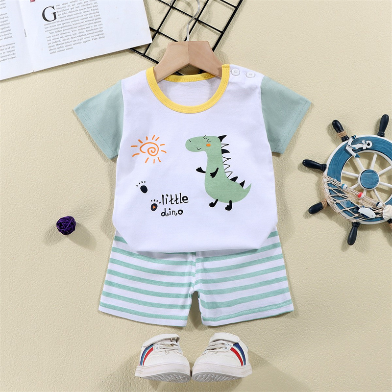 Cotton Tees+Shorts 2-piece Tra - Baby Clothing Sets Boy 评论和价格