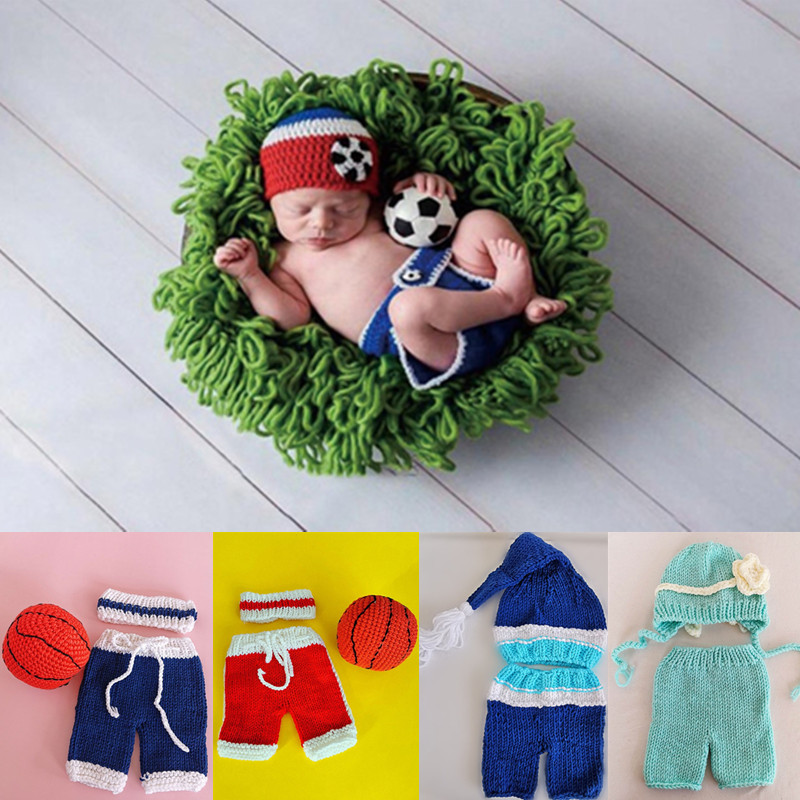 3/2 Pcs/set Newborn Photograph - Baby Clothing Crochet 评论和价格
