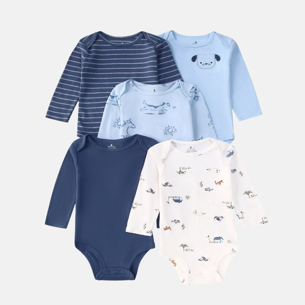 5 PCS Baby Boys Girls Bodysuit - Baby Clothing Next 评论和价格