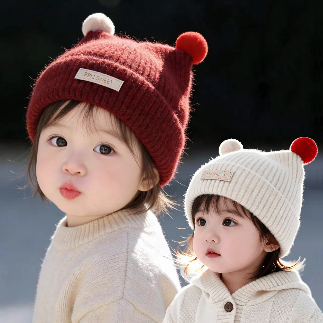 1-4Year Baby Knitted Hat Cute  - Baby Hat Beanie 评论和价格