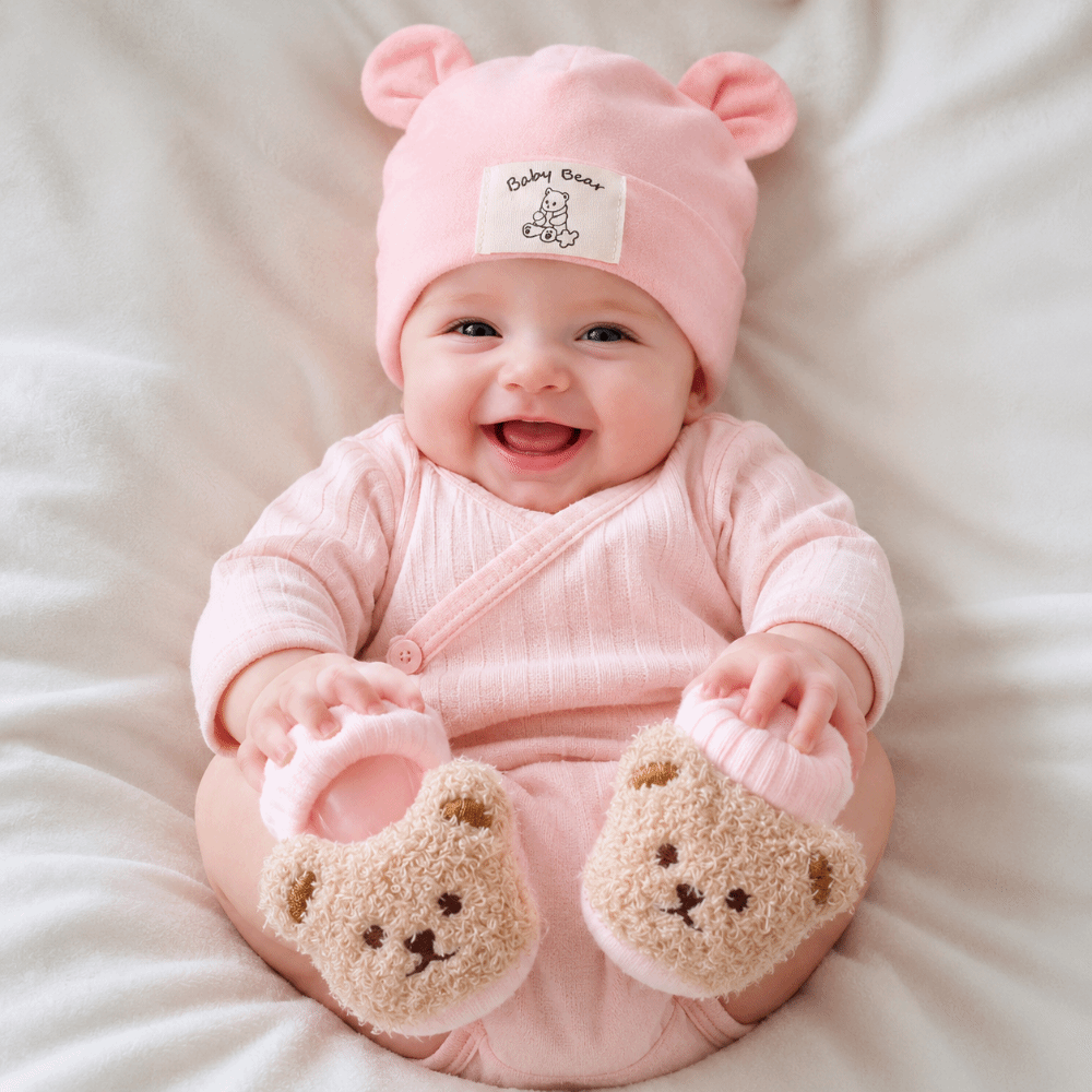 2Pcs/Set Cute Cotton Baby Hat  - Baby Hat Beanie 评论和价格